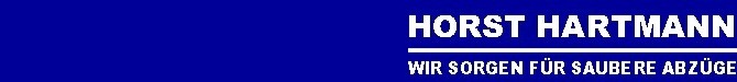 Horst Hartmann - Wir sorgen f�r saubere Abz�ge